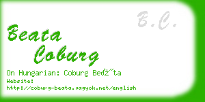 beata coburg business card